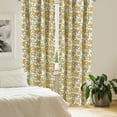 thumbnail image 2 of Ambesonne Floral Window Curtains, Graphics of Flowers Pattern, Each 28" W x 84" L, Pale Orange and White, 2 of 4