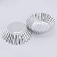 thumbnail image 6 of Pack of 10 Small Tarts Tray Eggs Tarts Molds Nonstick Small Molds Set Aluminum Texture Pastries Molds for Kitchen Baking, 6 of 10