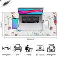thumbnail image 5 of Long Mouse Pads for Desk,White Christmas Gnome Pattern Desk Mats on Top Of Desks, Desk Mouse Pad Extra Large with 3mm Non-Slip Base and Stitched Edge for Gaming,Office,Work,Home 35.4x15.7in, 5 of 5