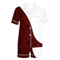 thumbnail image 4 of Qiopertar Liquidation à Moins de 5$ Blouse Décontractée Imprimée Col Rabattu Manches Courtes Mode Short Ensemble Pyjama Grandes Économies de Vacances!, 4 of 5