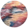 thumbnail image 2 of SAFAVIEH Calista Charmaine Camouflage Area Rug, Red/Blue, 5'3" x 5'3" Round, 2 of 11