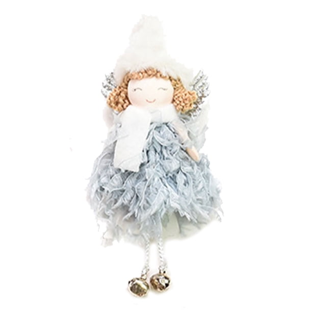 Bearachild Christmas Angel Doll Decoraciones Props Diseño de escena Colgante de árbol de Navidad Kits de decoración para fiestas Azul