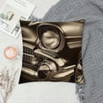 thumbnail image 2 of Orinice  Black and White Throw Pillow Cushion Cover, Classical American Old Car with Close-up View Vintage Style Picture, Decorative Square Accent Pillow Case,  White, 2 of 5