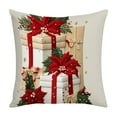 thumbnail image 2 of FastXmas 17.7x7.7" Christmas Style Pillow Covers Decoration,Santa Cottage Printing Pattern Pillow Case Ornament,Throw Pillow Cover for Sofa Couch, Indoor Outdoor Winter Xmas Holiday Party, 2 of 6