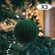 thumbnail image 5 of Juego de 3 adornos navideños con bolas flocadas para colgar en el árbol de Navidad, para festivales, aniversarios, fiestas en casa, 5 of 5