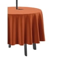 thumbnail image 3 of Vargottam Indoor/Outdoor Round Tablecloth 58 Inch Round Tablecloth with Umbrella , Waterproof Zippered Patio Table Cloths, Spring/Summer Table Covers for Backyard Circular Table/BBQs/Picnic - Orange, 3 of 7