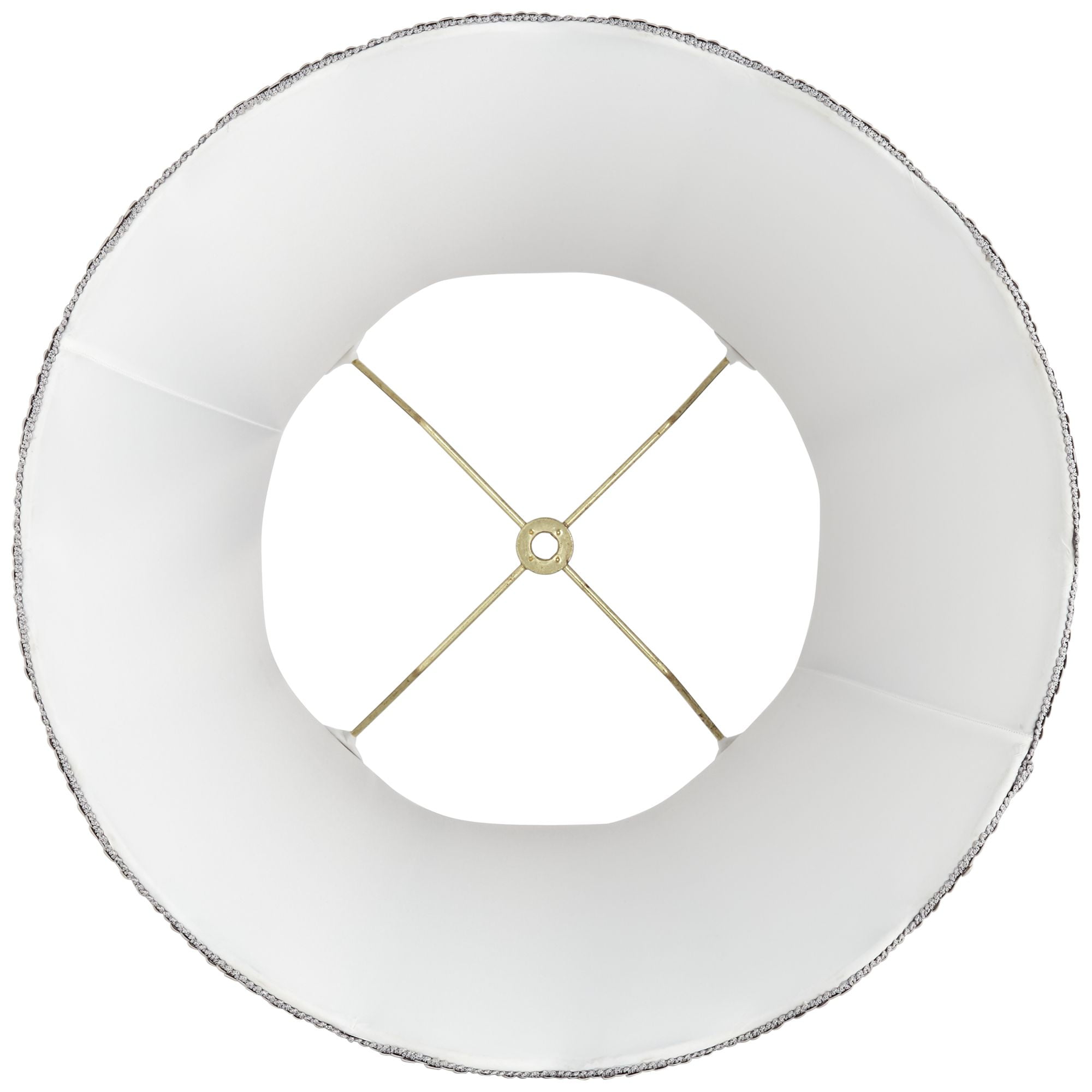 Springcrest Morell Gray Medium Scallop Bell Lamp Shade 10" Top x 16" Bottom x 15" High x 16" Slant (Spider) Replacement with Harp and Finial