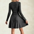 thumbnail image 6 of Zedker Long Sleeve Sweater Dress Fall Dresses 2025 V Neck Empire Waist Dresses Women Casual Dress, Plus Size Dark GrayXXL, 6 of 8