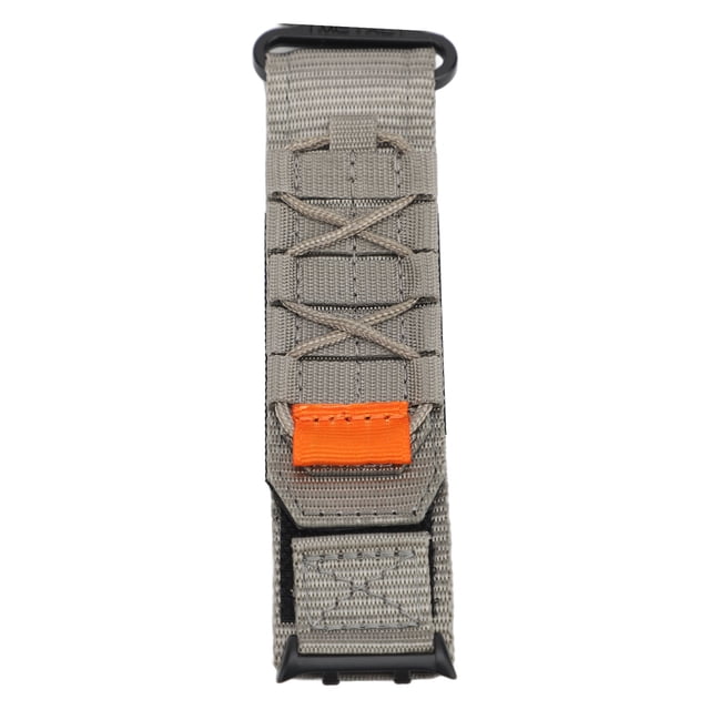 Hook Loop Sport Watch Strap, Adjustable Size G Hook Soft Nylon Hook Loop Watch Strap Quick Drying for Smartwatch Midnight Blue,Grey