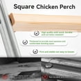 thumbnail image 3 of PETSFIT Square Chicken Roosting Perch, Perfect for Backyard Poultry, Chickens Perch for Coop, Easy to Assemble&Clean, Farm Chicken Toys (55" L x 40" W), 3 of 9