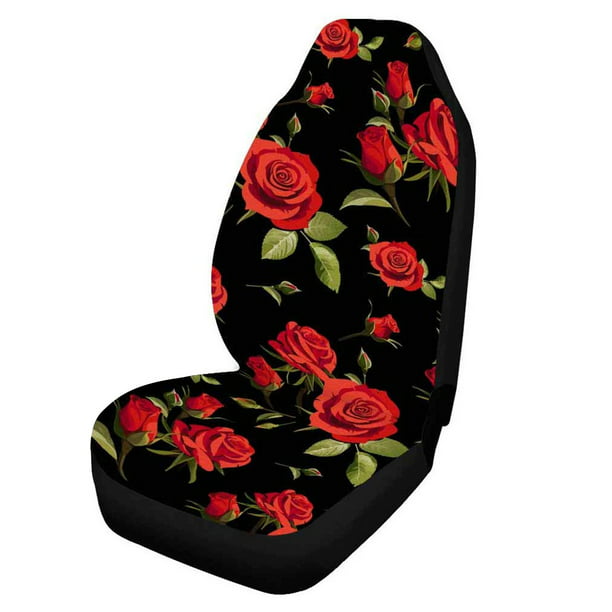 Universal Sunflower Rose Flower Pattern, Car Seat Cover Pattern With Elastic