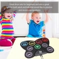 thumbnail image 2 of Juego de BateríA EléCtrica, BateríA ElectróNica Plegable de Silicona de 9 Almohadillas con Conector para Auriculares, Altavoz Integrado, Pedales,, 2 of 10