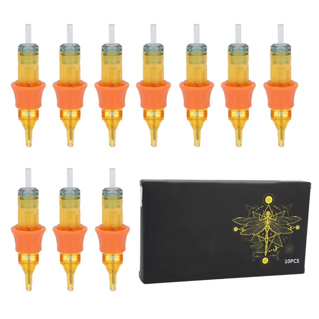 Agujas desechables para cartuchos de tatuaje, de coloración rápida, higiénicas, 10 unidades, 11RS