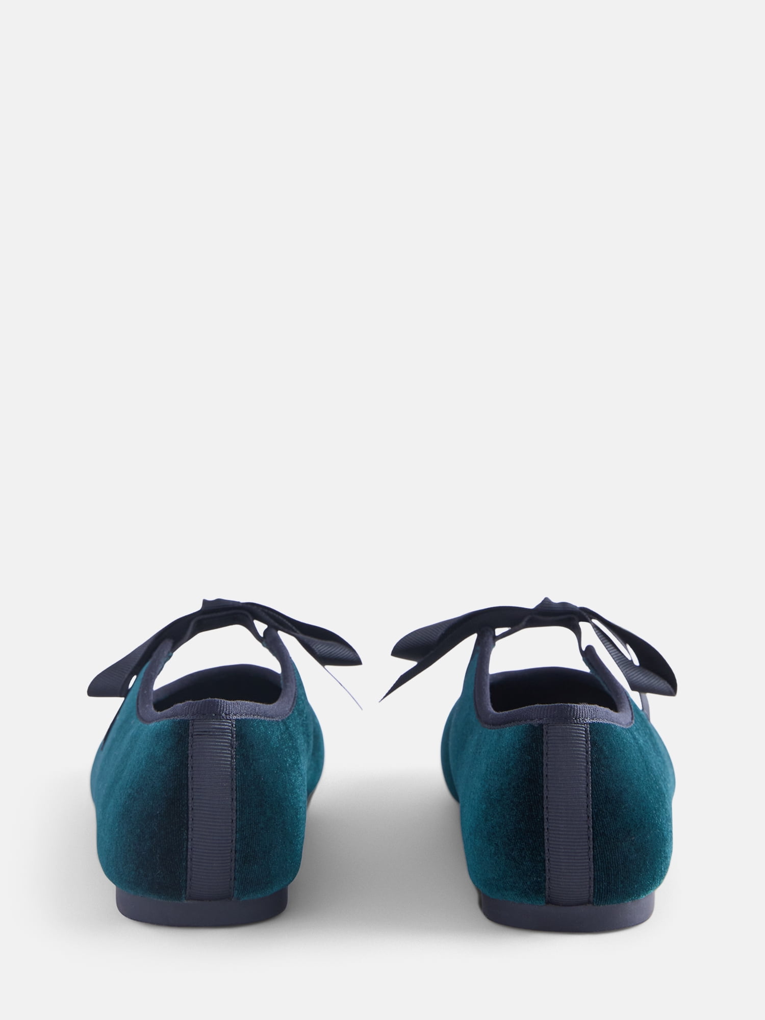 Wonder Nation Girls Velvet Bow Ballet Flats