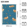 thumbnail image 2 of FORMRS 1-Subject Spiral Notebook 8" x 5" College Ruled 60 Refillable Sheet A5 Hard Cover, 2 Pack, Capybaras Swimming, 2 of 7