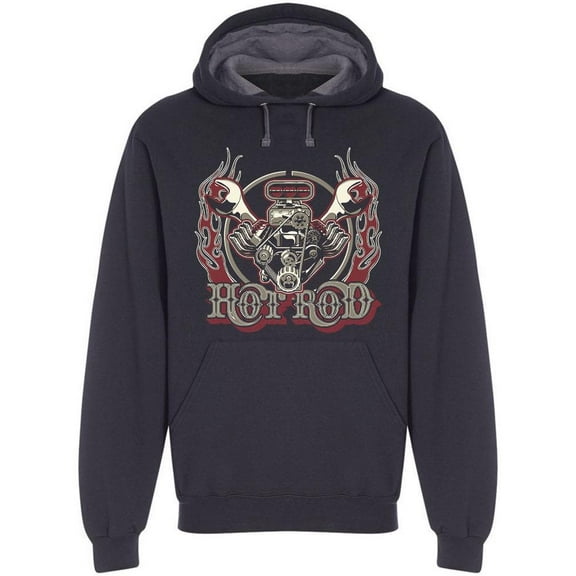 Hot Rod: Turbo Engine Hoodie Men -Image by Shutterstock, Male x-Large