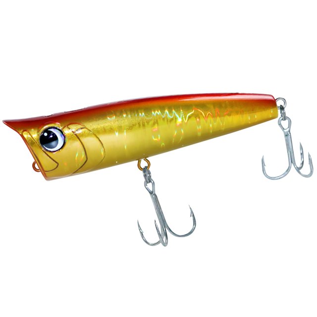 Señuelo de pesca Popper 90 mm 15 g Topwater para agua dulce y salada Amarillo