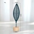 thumbnail image 6 of Sinkoo 6Pcs Metal Leaf Iron Ornament Creative Modern Desktop Decor，Ginkgo Olive leaf, for Living Room, Hotel, Office, Bedroom, Bookshelf, Unique Household Ironwork Craft (Blue), 6 of 7