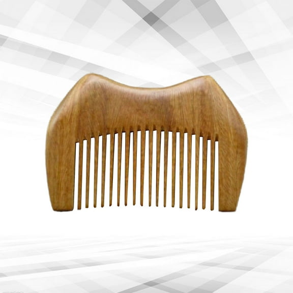 Yardwe 1Pack Portable Small Hair Combs For Women Daily Use Design Solid Wood 2.95*2.17in