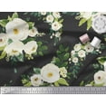 thumbnail image 3 of Soimoi Viscose Chiffon Fabric Leaves & Arabian Jasmine Floral Printed Craft Fabric by the Yard 42 Inch Wide, 3 of 3