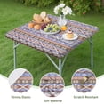thumbnail image 4 of Boho Blue Knitted Ethnic Pattern Square Fitted Tablecloth with Elastic Edge,Square Table Cover,Washable Elastic Table Cover for Home Kitchen Party Decor 36"x36", 4 of 6