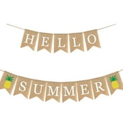Summer Banner Summer Themed Pineapple Party Decoration Pull Flag Banner Beach Party Decoration