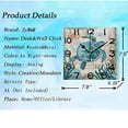 thumbnail image 3 of Beautiful Underwater Sea Turtle Print Square Wall Clock, 8 Inch Battery Operated Quartz Analog Quiet Desk Clock for Home,Office,School, 3 of 5