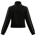 thumbnail image 7 of Women's Zip Up Cropped Jacket Long Sleeve Stand Collar Striped Trim Casual Track Jacket Elastic Cuffs Short Athletic Outerwear Black,M, 7 of 7