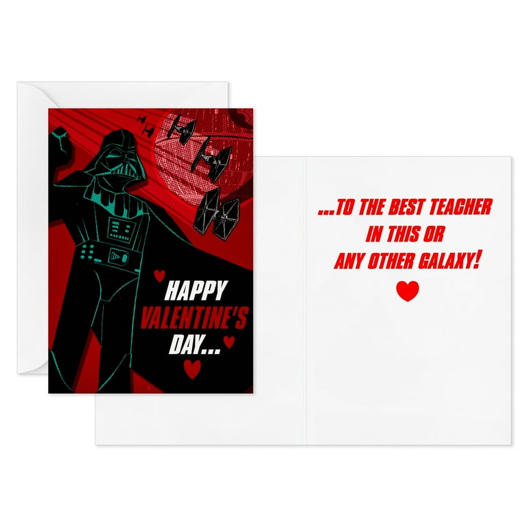 Star Wars Valentine Star Wars Yoda Valentine's Day Card Darth Vader