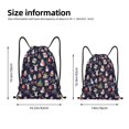thumbnail image 2 of Xecao Christmas Critters Delight Pattern Sports Drawstring Backpack - String Swim Gym Bag with Wet Proof Pocket for Women&Men-Small, 2 of 6