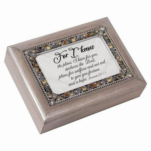 Cottage Garden JM532SGB 6 x 4 in. Regal & Elegant for I Know The Plans Jeremiah 29-11 Music Box
