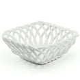 thumbnail image 2 of Meritage Modern Prestige 9 Inch Square Dolomite Basket Serving Bowl in White, 2 of 5