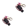 thumbnail image 3 of Sidaley Reemplazo para E260 C180 C200L TPU Car Key Cover Case Key Bag Shell Holder y cuerda trenzada Keyring oro rosa s 2piezas, 3 of 6