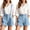 Sky Blue, variant on Dianli Jumpsuits for Women Ladies Casual Jumpsuit Shorts With Detachable Shoulder Straps Linen Look Romper With Pockets Two Way Summer Beachwear Khaki XXL