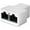 Tee-head White, variant on KOMI RJ45 Ethernet Splitter Adapter,Ethernet Cable Splitter,Through Head/Tee Head/One to Two Extension/Tee-head Connection Network Splitter Adapter (Through Head Black)