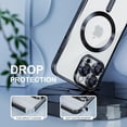 thumbnail image 5 of Dteck Magnetic Case with Tempered Screen Protector for iPhone 16 Pro,Shockproof TPU Transparent Case Compatible with MagSafe Full Camera Lens Protector Plating Back Cover,Black, 5 of 5