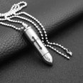 thumbnail image 4 of 1x colgante de urna de cenizas de cremación de balas de acero inoxidable Memorial Plata Sunnimix Collar con colgante de bala, 4 of 7