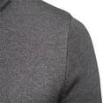thumbnail image 5 of Mens Pullover Sweater Ribbed Wool Solid Color Tops Winter Warm Festival Holiday Men's Fashion with Pockets, Grey, Size XXL, 5 of 7