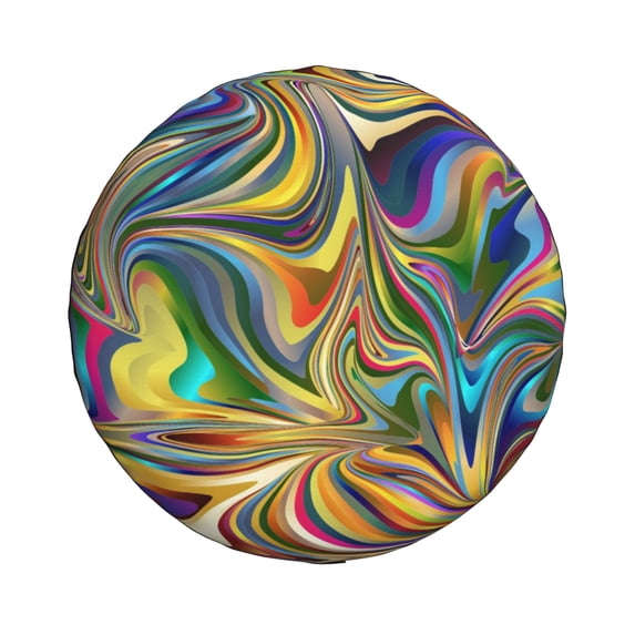 16'' Watercolor Distortion Art Tire Cover, Universal Spare Wheel Covers, Dust-Proof, Water-Proof, Sun-Proof and Corrosion-Proof
