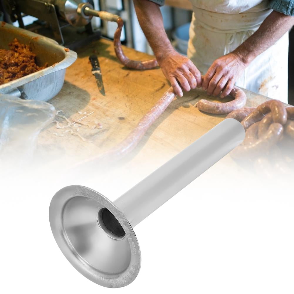 Tebru Stainless Steel Sausage Stuffer Filling Tube Manual Meat Grinder