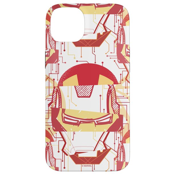 Funda para teléfono Marvel Iron Man Tony Stark Helmet iPhone 14+