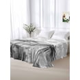 thumbnail image 6 of Summer Tropical Leaves Flat Sheets Only Twin XL Size, Soft Breathable Bed Top Sheets for Mattress, Gray Palm Trees Botanical Luxury Bedding Flat Sheets for Home Hotel Bedroom Bed Protection, 6 of 9
