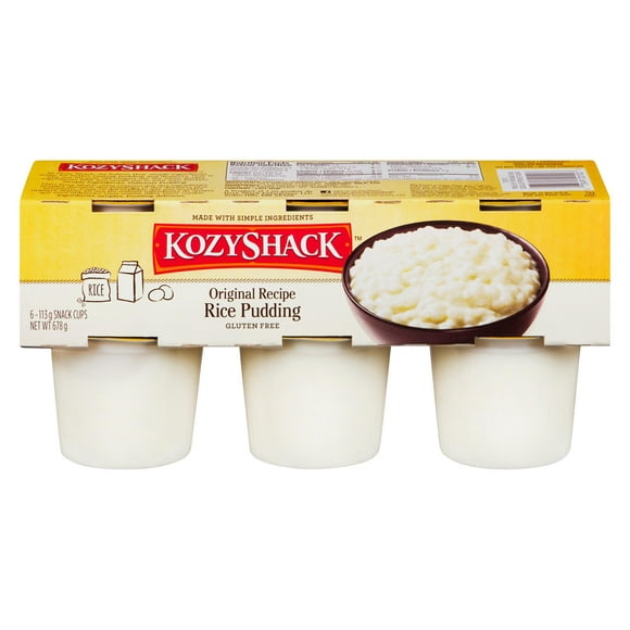 Kozy Shack Gluten Free Original Rice Pudding, 6 x 113g Cups, 678g