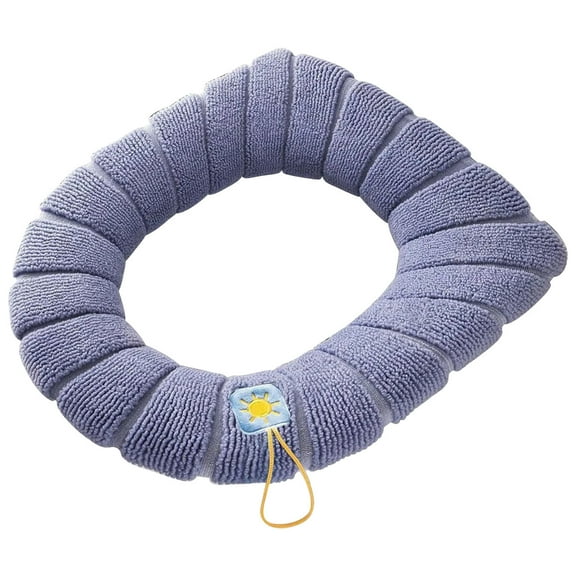 SLYNSHome Toilet Seat Cover Pads Toilet Seat Cushion Covers Soft Thicker Warmer Washable Pad Bathroom Essentials - Navy