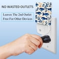 thumbnail image 3 of PhooArto Blue Fish Ocean Pattern Plug in LED Night Light Auto Sensor Dusk to Dawn Decorative Night for Bedroom, Bathroom, Kitchen, Hallway, Stairs, Baby's Room, Energy Saving, 3 of 7