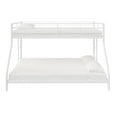 Mainstays Small Space Junior Twin over Full Low Profile Metal Bunk Bed, White