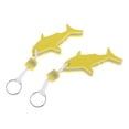 thumbnail image 2 of 2Pcs/Set Lightweight Shark EVA Foam Floating Keychain Key Fishing Boat Sailing Water Float Buoy Key Holder - Choose Colors Yellow, 2 of 6