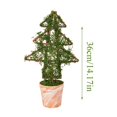 thumbnail image 3 of Christmas Tabletop Tree Decor, Potted Artificial Tree Ornament with Rustic Distressed Planter and Natural Inspired Texture, Decorative Accent for Mantel Shelf Side Table and Indoor Home Display, 3 of 8