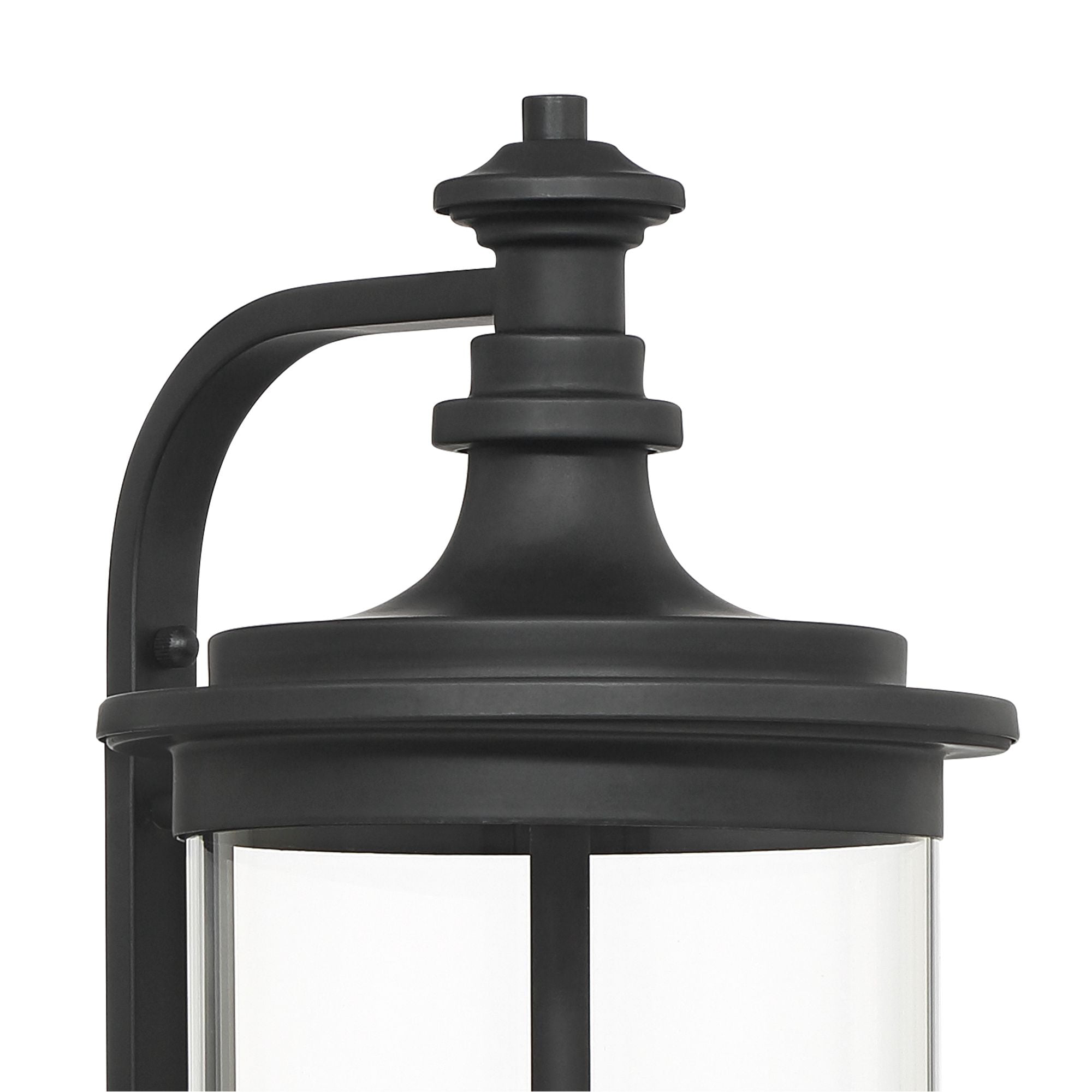 Possini Euro Design Medici Modern Outdoor Wall Light Fixture Black Metal 24 1/2" Clear Glass for Post Exterior Barn Deck House Porch Yard Patio Home