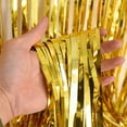 thumbnail image 5 of 3 Pcs Gold Metallic Foil Curtains,3.28ft x 6.56ft Fringe Rain Curtain Shine Photo Booth Backdrop Tinsel Curtain Streamer for Wedding Christmas New Year Baby Shower Celebration Party, 5 of 9